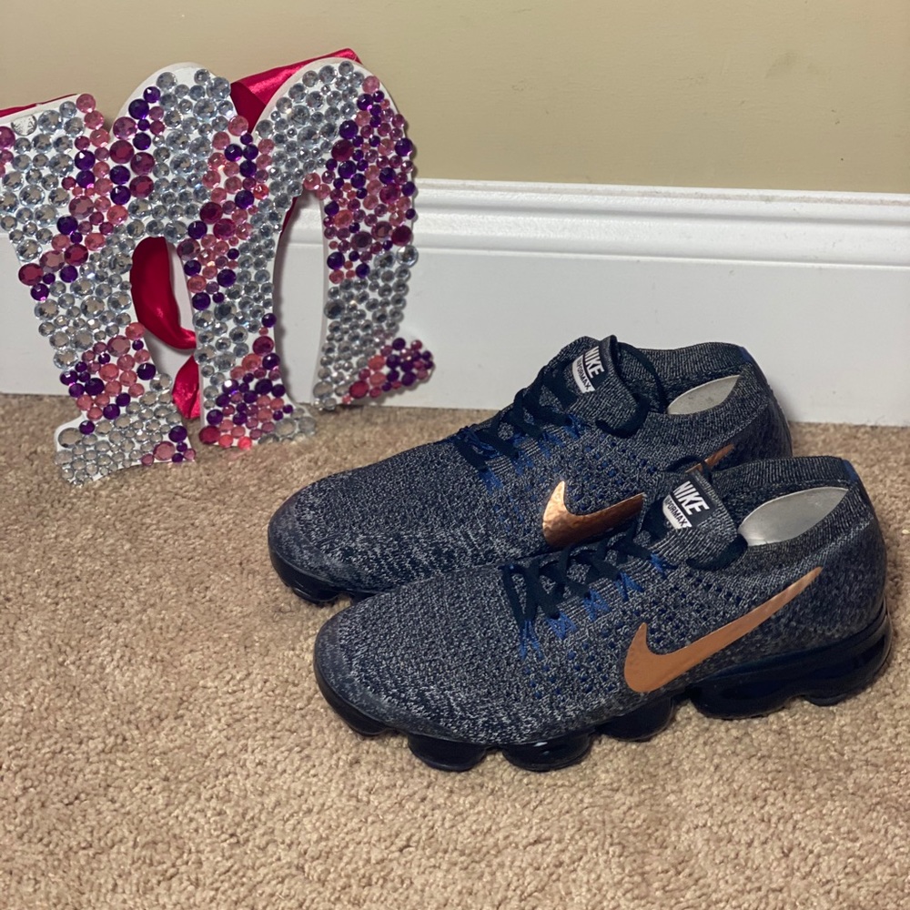 Nike Air VaporMax 2018 Flyknit Gray Gold Tick